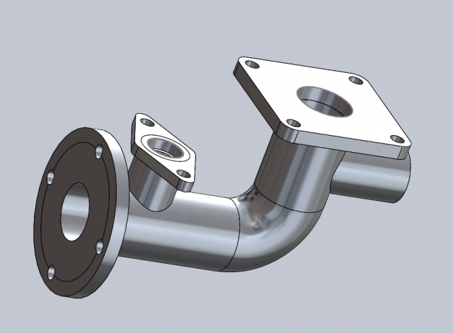 flange pipe 3D Print Model .c4d .max .obj .3ds .fbx .stl .blend 