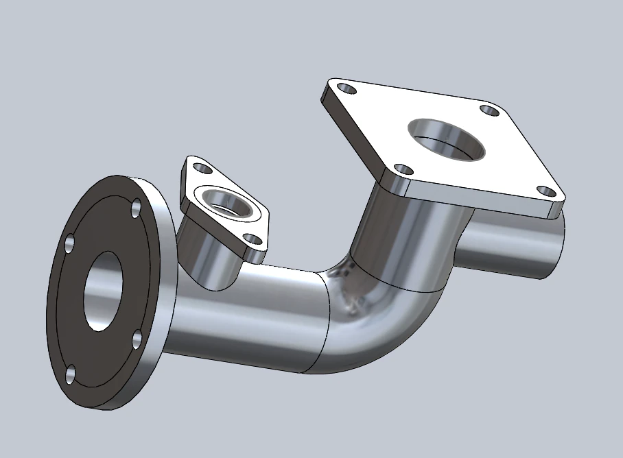 flange pipe 3D Print Model .c4d .max .obj .3ds .fbx .stl .blend 