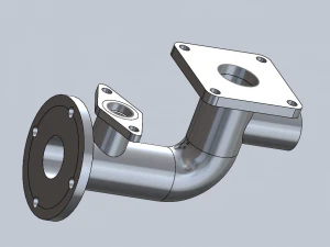 निकला हुआ किनारा पाइप 3D प्रिंट मॉडल