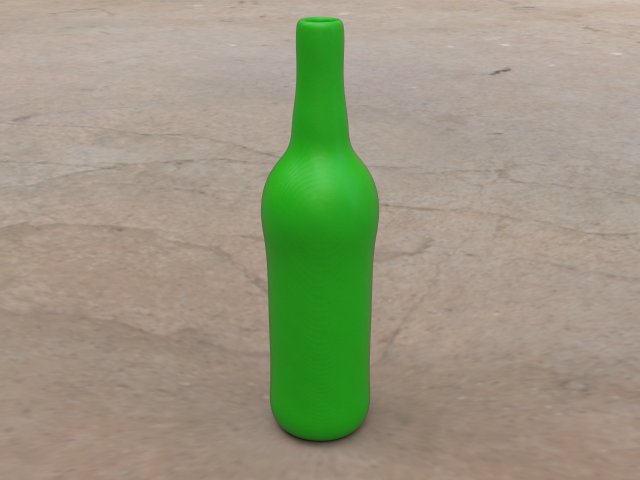 pre-hollowed beer bottle 1 plain 3d print model 3D Принт Модель .c4d .max .obj .3ds .fbx .stl .blend 