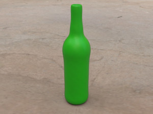 pre-hollowed beer bottle 1 plain 3d print model 3D Принт Модель