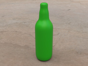 non-hollowed beer bottle 2 plain 3d print model 3D Принт Модель