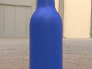 non-hollowed beer bottle 2 plain 3d print model 3D Print Model