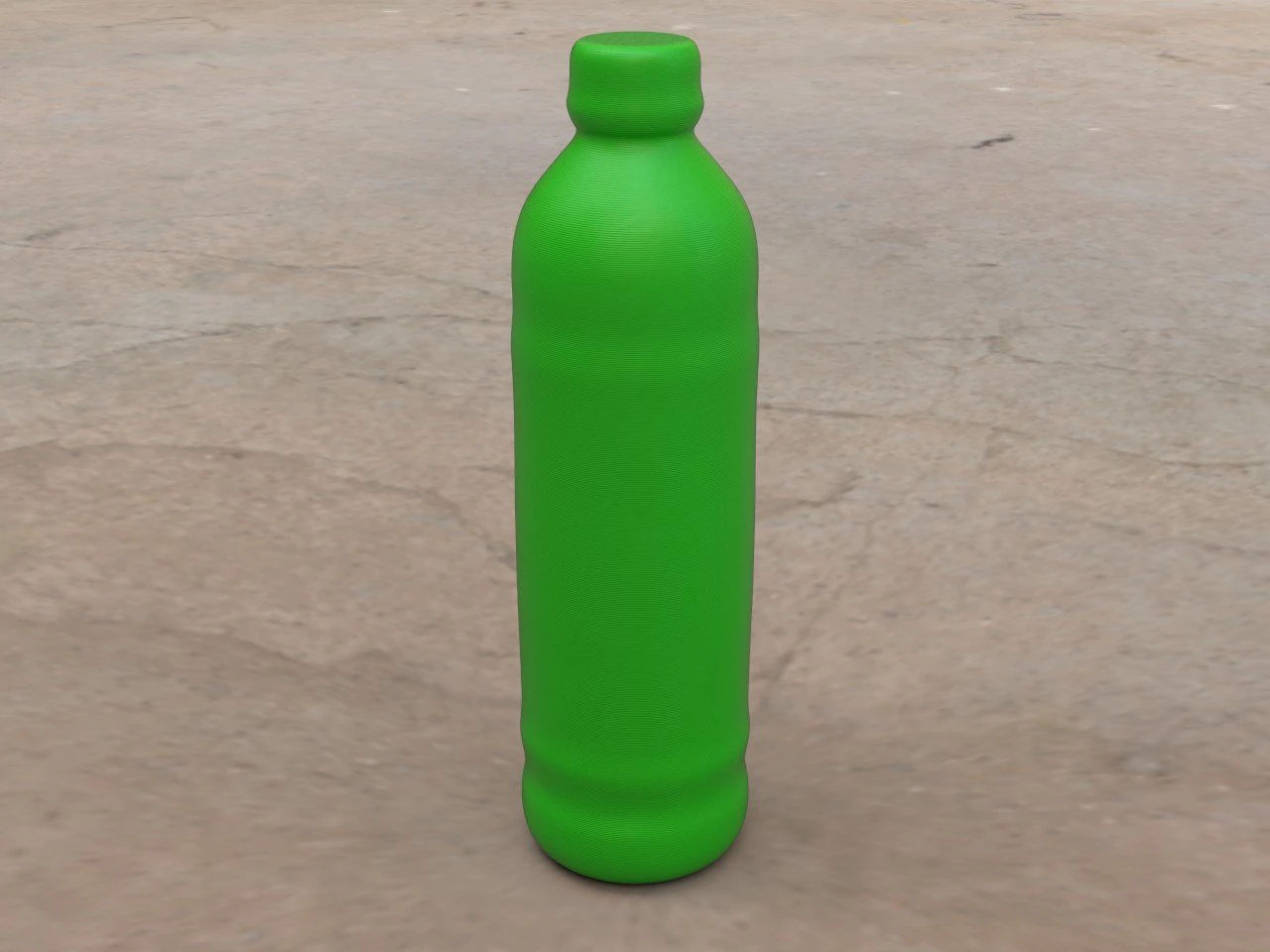 non-hollowed bottle 3 plain 3D Print Model .c4d .max .obj .3ds .fbx .stl .blend