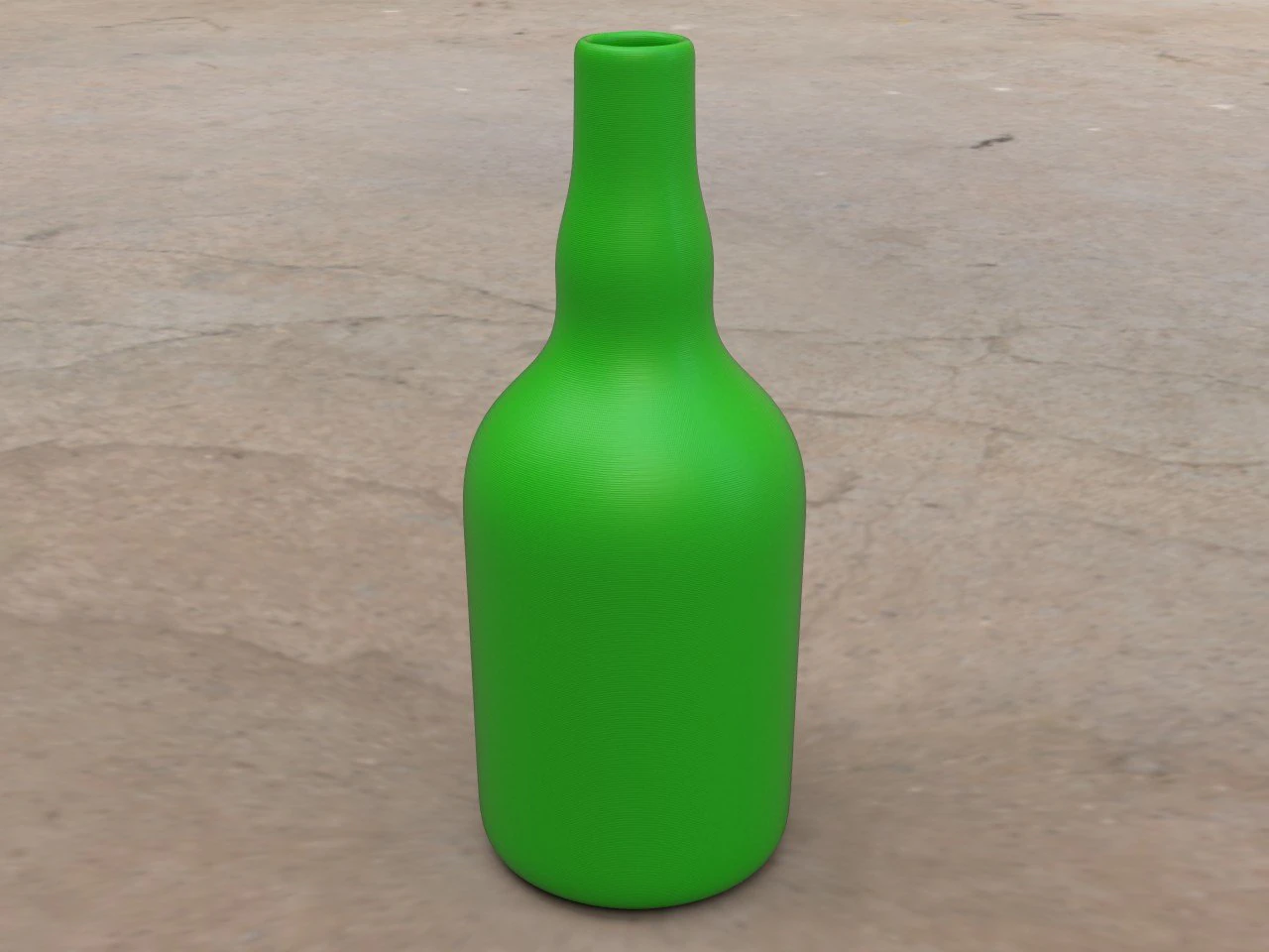 pre-hollowed bottle 5 plain 3D Print Model .c4d .max .obj .3ds .fbx .stl .blend 