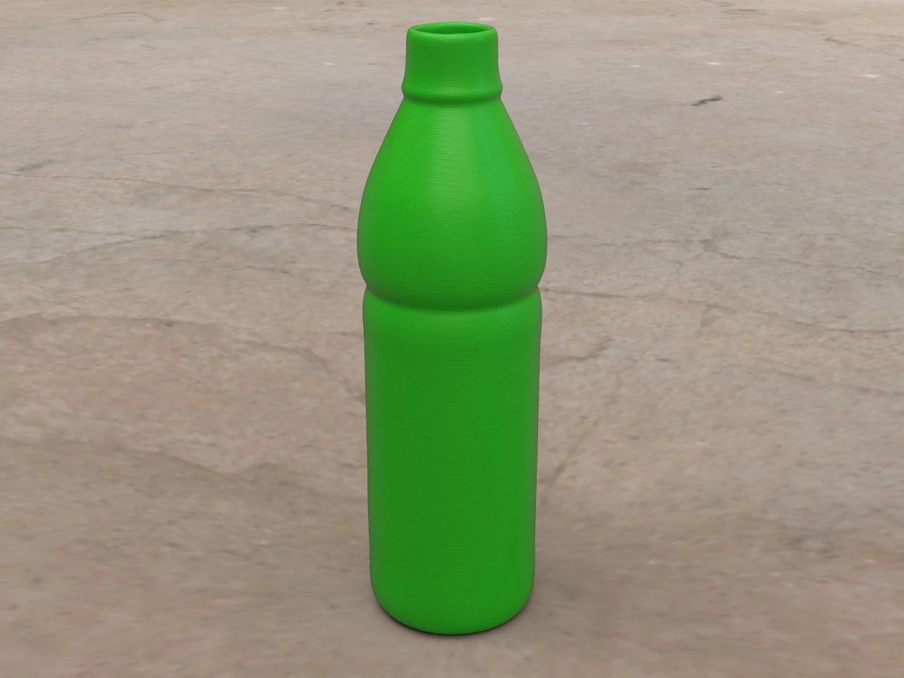 pre-hollowed bottle 6 plain 3D Print Model .c4d .max .obj .3ds .fbx .stl .blend 