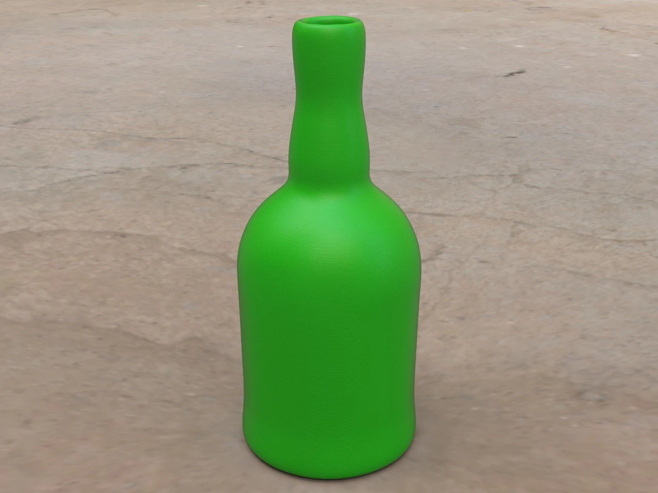 pre-hollowed bottle 8 plain 3D Print Model .c4d .max .obj .3ds .fbx .stl .blend 