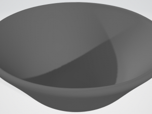 pre-hollowed bowl 6 plain 3D Baskı Modeli
