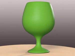 あらかじめ空洞になったブランデー 2 プレーン 3Dプリントモデル