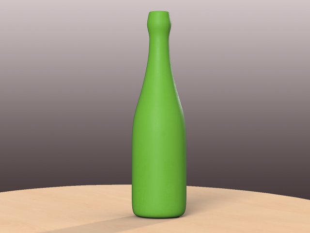 pre-hollowed cabernet bottle plain 3D 打印模型 .c4d .max .obj .3ds .fbx .stl .blend 