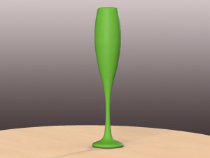 pre-hollowed champagne flute 1 plain 3D Принт Модель