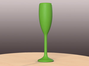pre-hollowed champagne flute 2 plain 3D Print Model