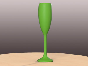pre-hollowed champagne flute 2 plain 3D Принт Модель