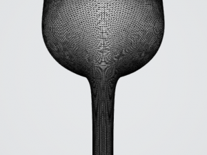 pre-hollowed champagne flute 3 plain 3D Принт Модель