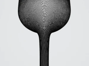 pre-hollowed champagne flute 3 plain 3D Print Model