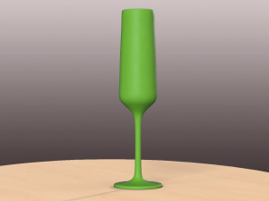 pre-hollowed champagne flute 3 plain 3D Print Model