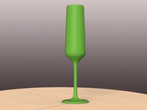 pre-hollowed champagne flute 3 plain 3D Принт Модель