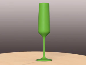pre-hollowed champagne flute 3 plain 3D Print Model