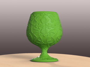 pre-hollowed cognac balloon glass 1 ornamental 3D-printmodel