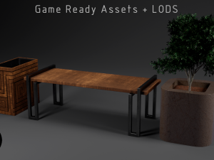 spiral urn and bench 3Dモデル