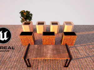 spiral urn and bench 3D Model