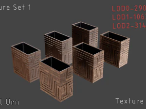 spiral urn and bench 3D Model