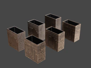 spiral urn and bench 3D Model
