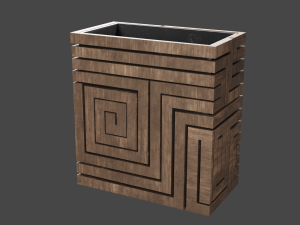 spiral urn and bench 3D Modell