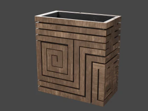 spiral urn and bench 3D Model