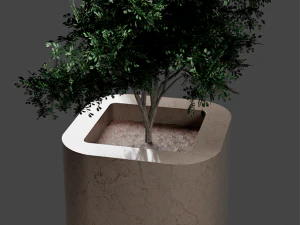spiral urn and bench 3D Model