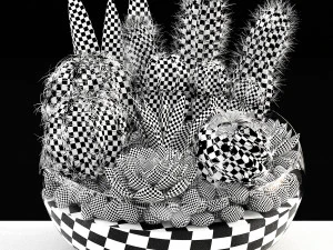 bowl of cactus collection 3D Model