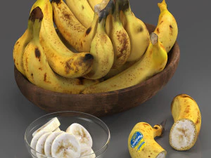 bowl of bananas 3D Model