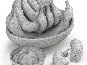 bowl of bananas 3D Модель