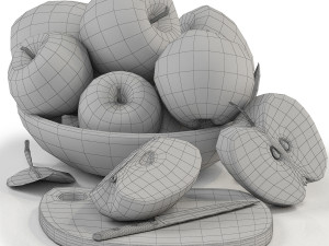 bowl of apples 3D Model