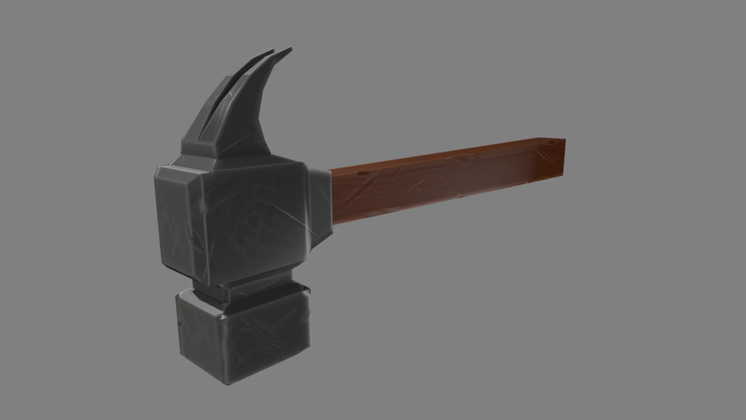 stylized hammer 3D Model .c4d .max .obj .3ds .fbx .stl .blend 
