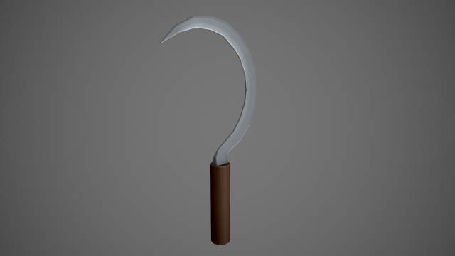 stylized sickle Model 3D .c4d .max .obj .3ds .fbx .stl .blend 