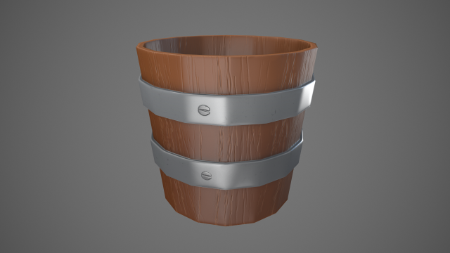stylized bucket 3D 모델 .c4d .max .obj .3ds .fbx .stl .blend 