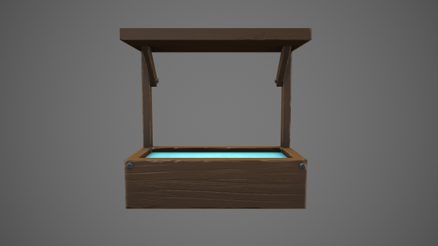 stylized horse water trough 3D Model .c4d .max .obj .3ds .fbx .stl .blend 