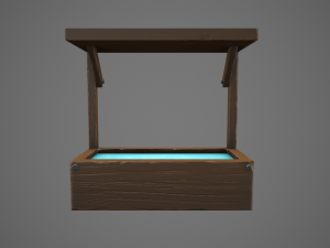 stylized horse water trough 3D Model