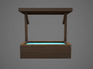 stylized horse water trough 3D Model