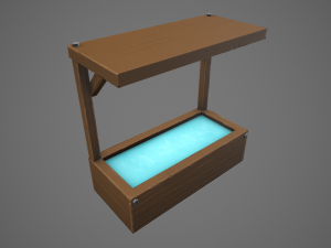 stylized horse water trough 3D Model