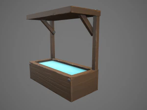 stylized horse water trough 3D Model