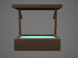 stylized horse water trough 3D Model