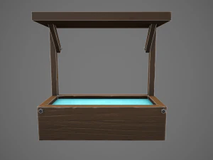 stylized horse water trough 3D Model