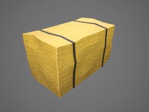 stylized hay bale Modelo 3D