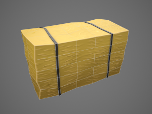 stylized hay bale Modelo 3D
