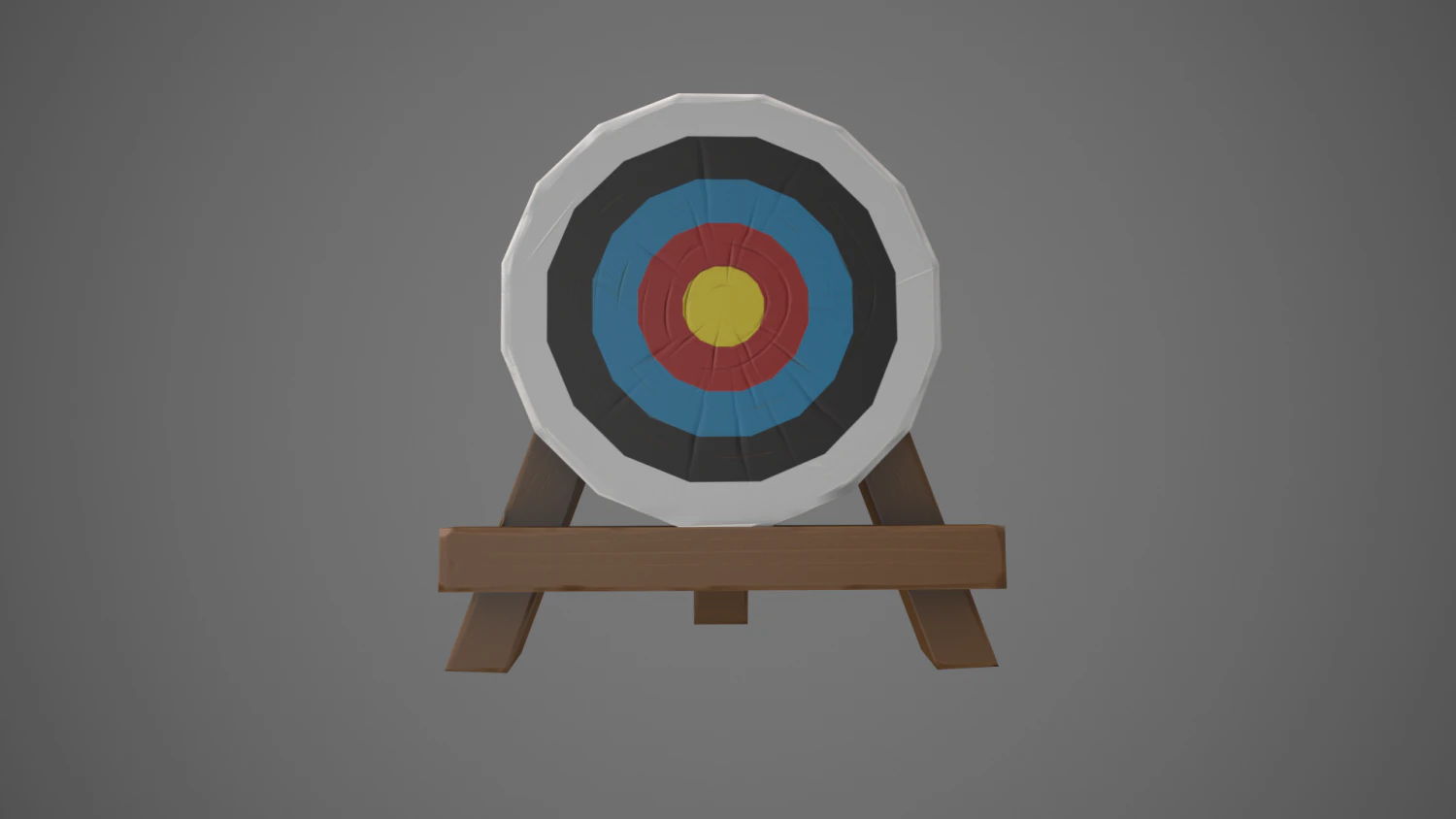 stylized archery target 3D Model .c4d .max .obj .3ds .fbx .stl .blend 