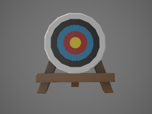 stylized archery target 3D Model