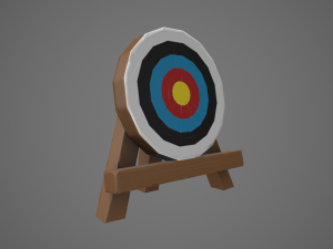 stylized archery target Model 3D