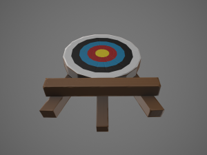stylized archery target Model 3D